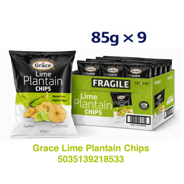 Grace Lime Plantain Chips 85g x 9 Wholesale