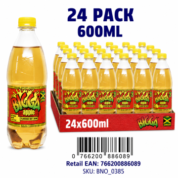 Buy Bigga Apple Soft Drink 24 x 600ml Bottles - Wholesale | Dubai UAE
