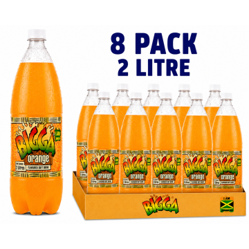Buy Bigga Orange Soft Drink 8 x 2L Bottles - Wholesale | Dubai UAE