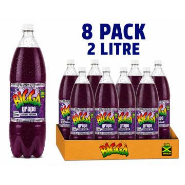 Buy Bigga Grape Soft Drink 8 x 2L Bottles - Wholesale | Dubai UAE