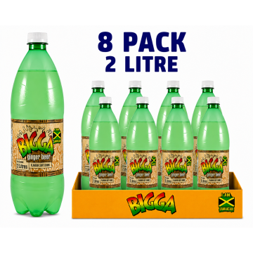Buy Bigga Ginger Beer Soft Drink 8 x 2L Bottles - Wholesale | Dubai UAE