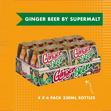 Supermalt Ginger Beer 330ml x24 Bottle (UK Import)